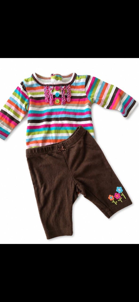 Conjunto Carter's Bebé Recién Nacido 2 Piezas Arcoíris