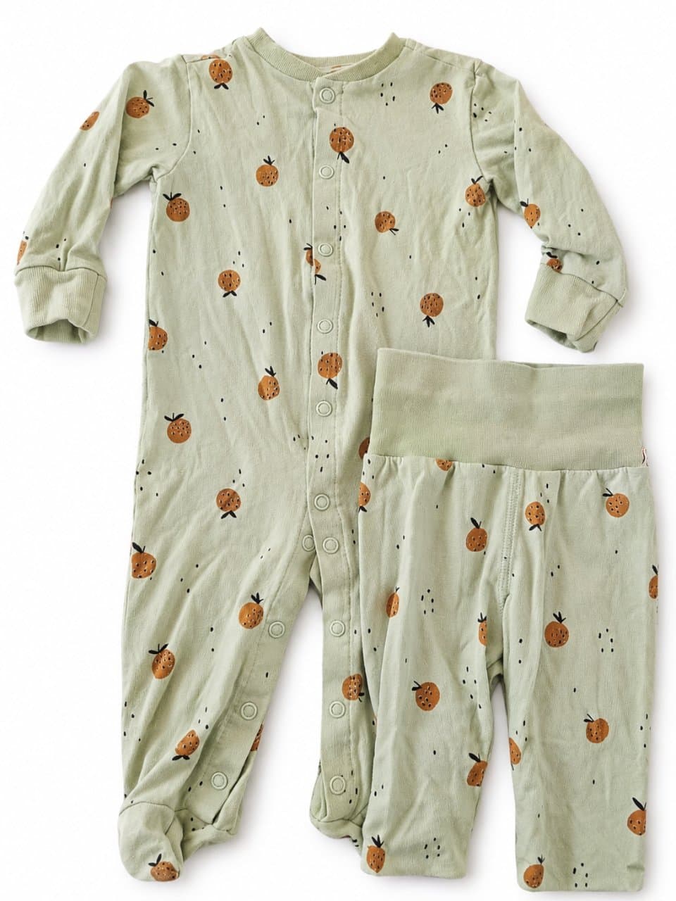 Conjunto Offcorss 0-3m Algodón Manzanitas