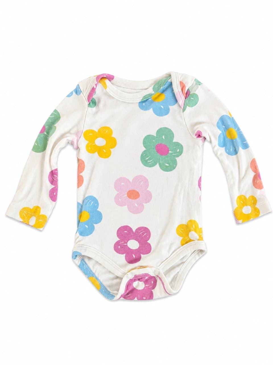 Body bebé 0-3 meses algodón flores multicolor