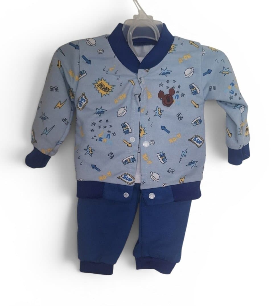 Set Mickey 3 piezas para bebé 3-6 meses