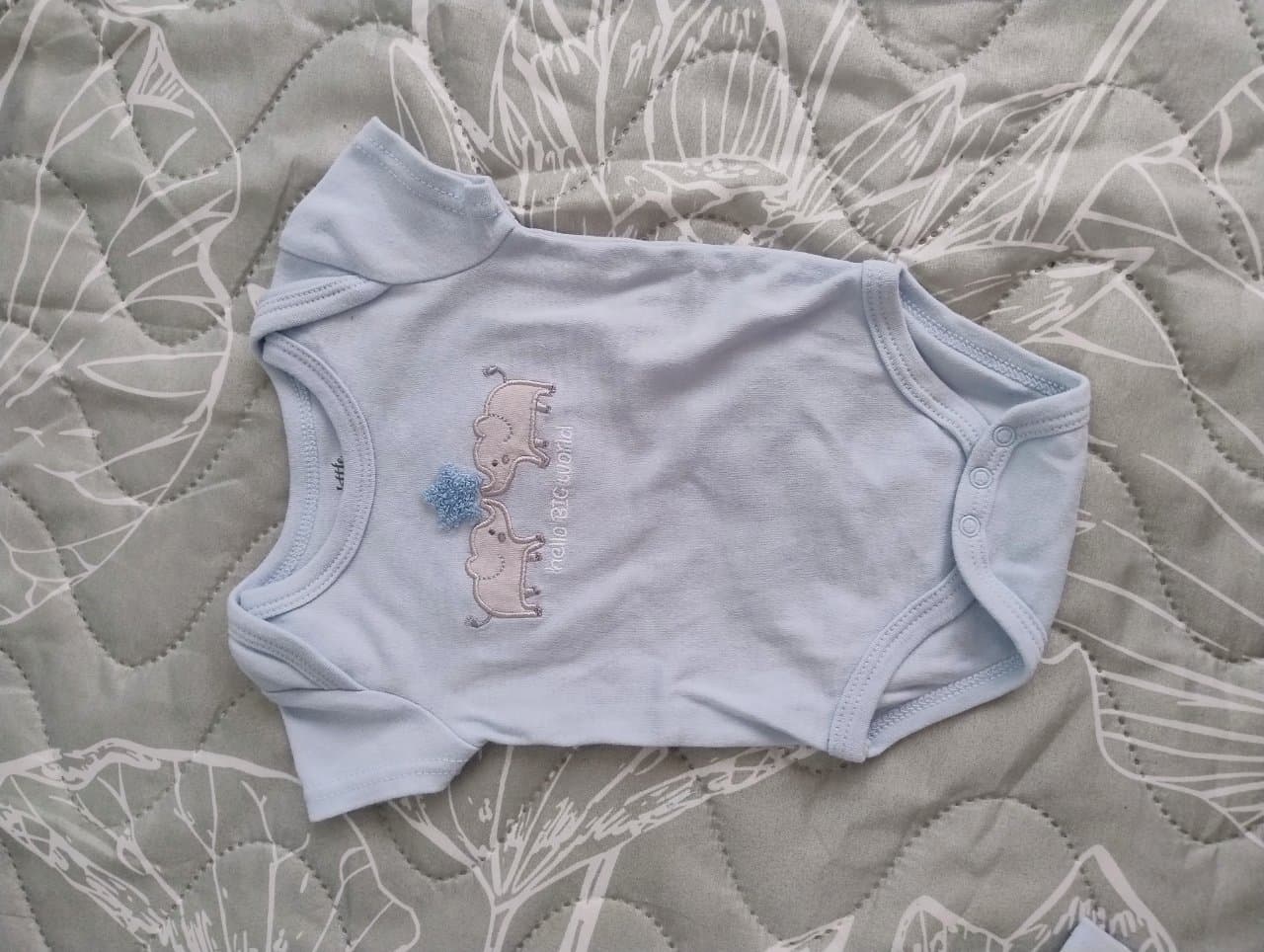 3 bodis bebé 0-3 meses + gorrito algodón 100%
